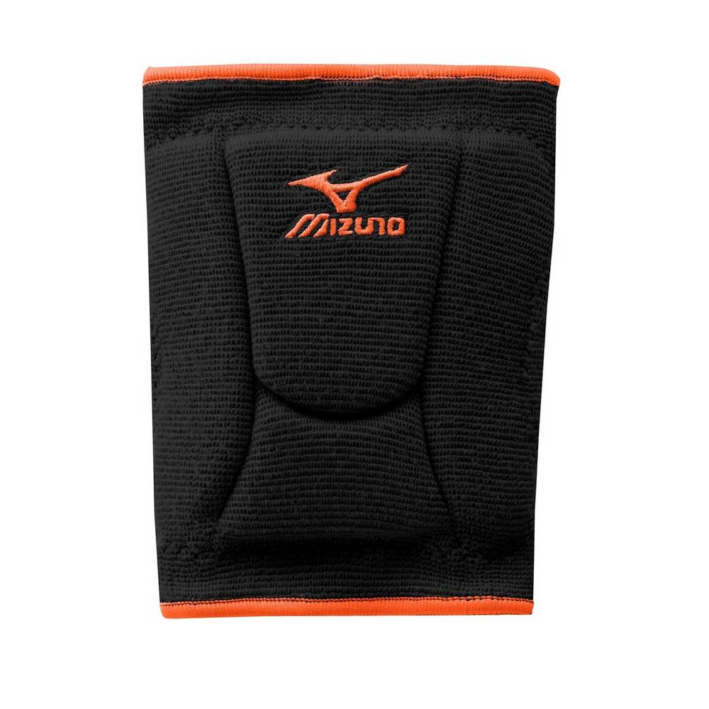 Mens Mizuno LR6 Highlighter Volleyball Knee Pads Black/Orange Philippines (TMEGLS302)